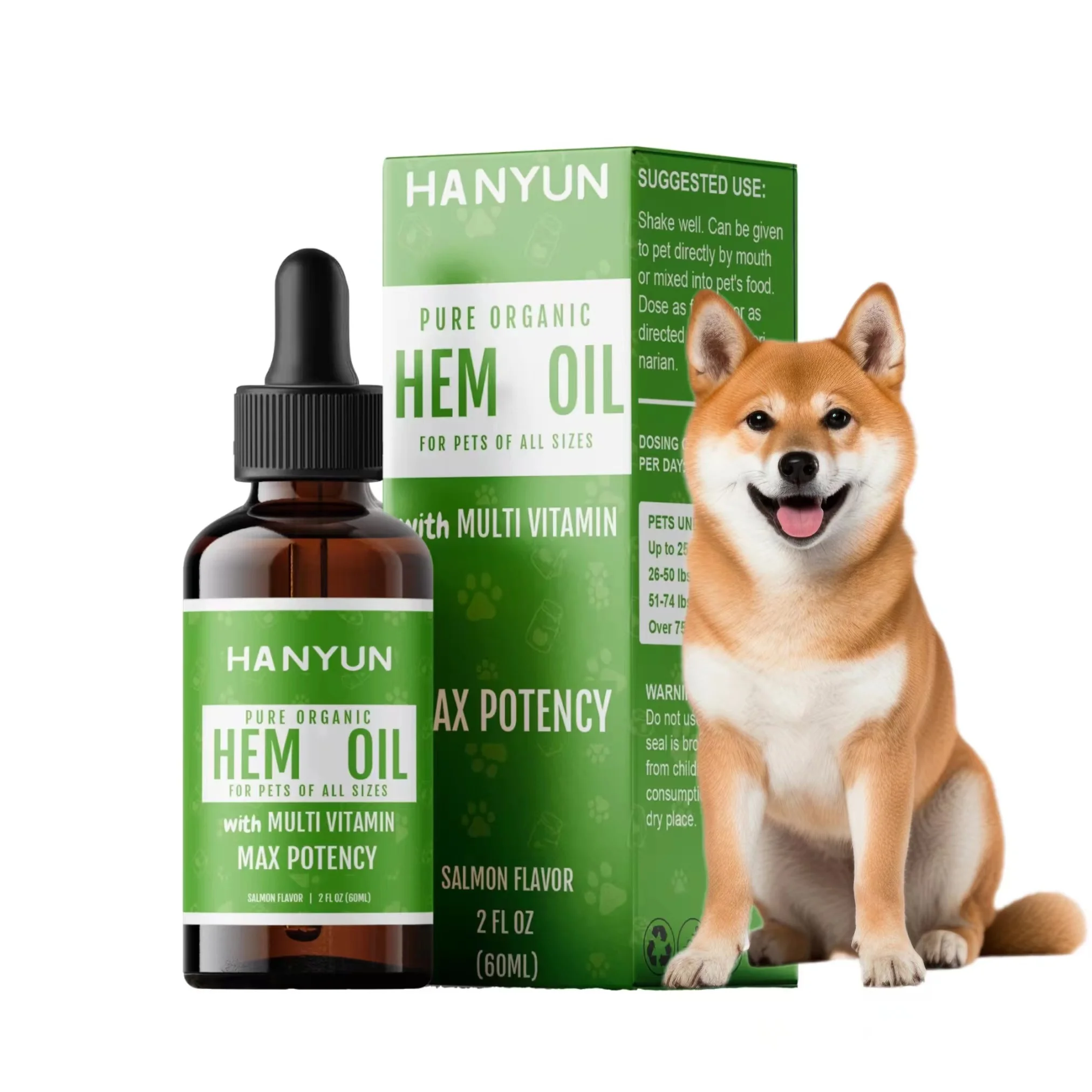 Free Sample Pet Nutritional Liquid Drops Organic Hem Oil Supplement to Relief Stress and Anxiety For Cats and Dogs Private Label