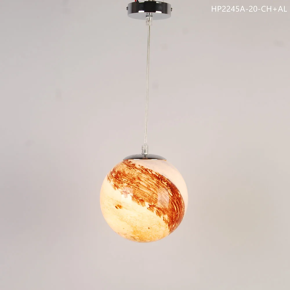 Custom Made Luxury Modern Style Marble Ball Hanging Hotel Decoration Chandelier Pendant Light