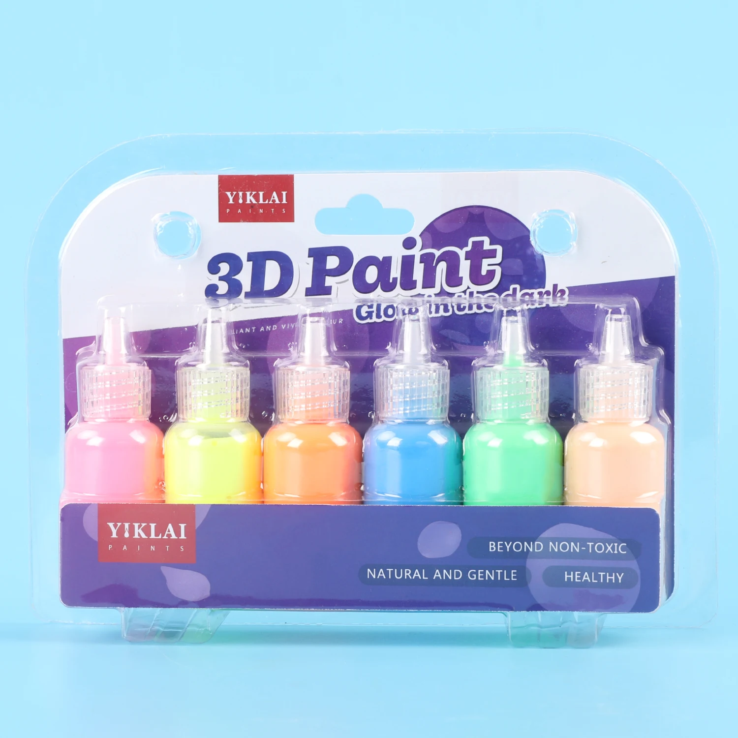 6 Color 22 ML Glowing In The Dark Fabric Paint For Shoes 3D Paint Set