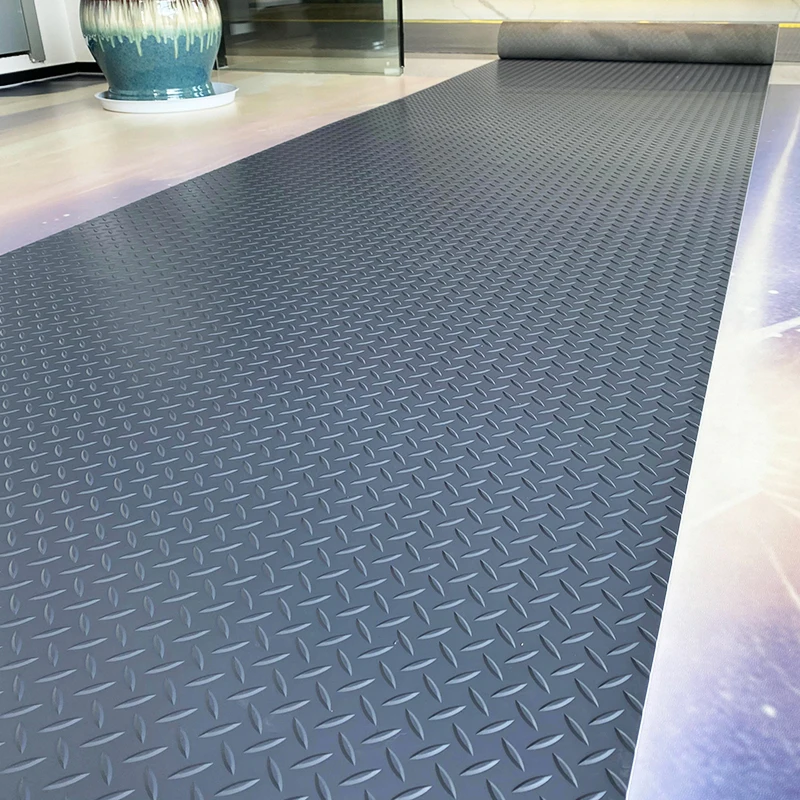 PVC flooring mat coin pattern vinyl flooring mat roll Use at construction sites