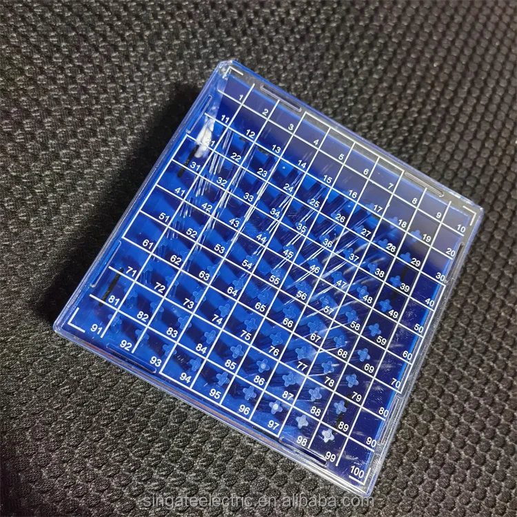 SINGATEE Lab Cryo Tube Rack Cryogenic Tubes 1.0ml 1.5ml 2ml Cryo Vial PP Cryogenic Freeze Storage 25 Wells 81 Wells 100 Wells