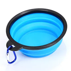 Wholesale collapsible dog bowl with non slip silicone mat foldable silicone puppy doogie dog bowl ceramic bowl pet