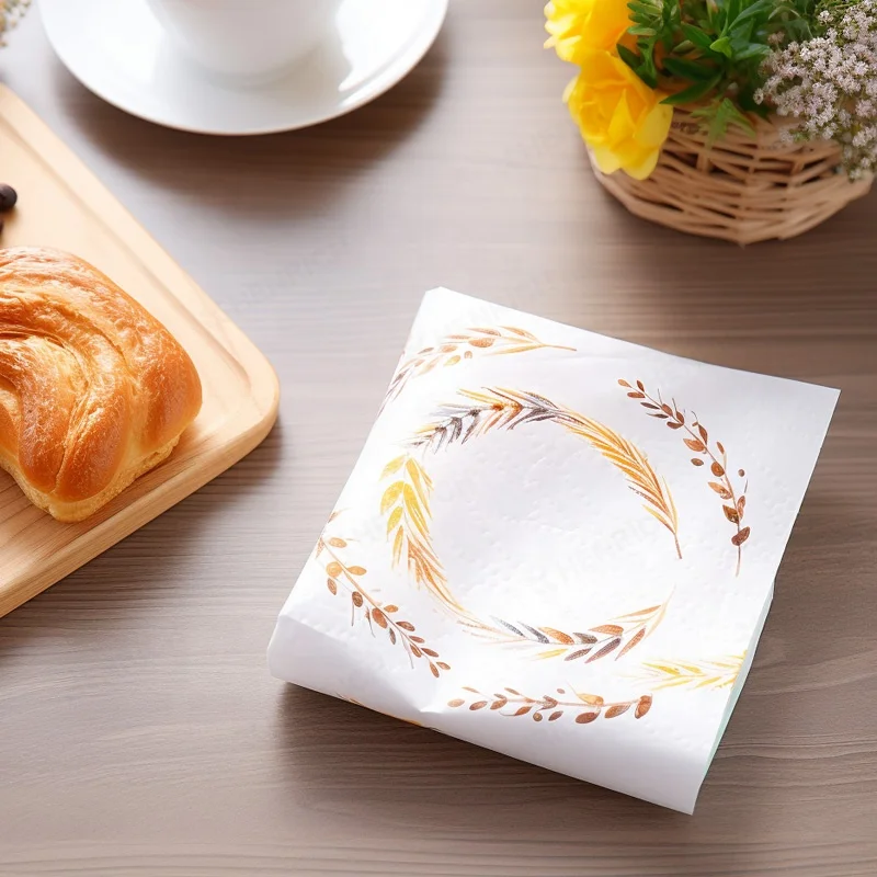 Special Counter New Arrival Plant Paper Napkins Paper Napkin Raw Material Paper Napkin Orange