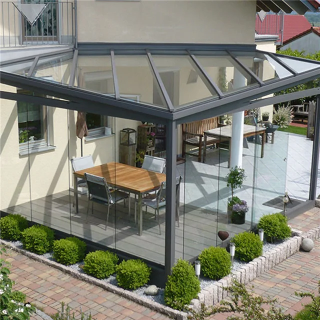High Quality Roof Molding Sun Rooms Prefab Molding Aluminium Prefabricated Tempered Glass Sun Room