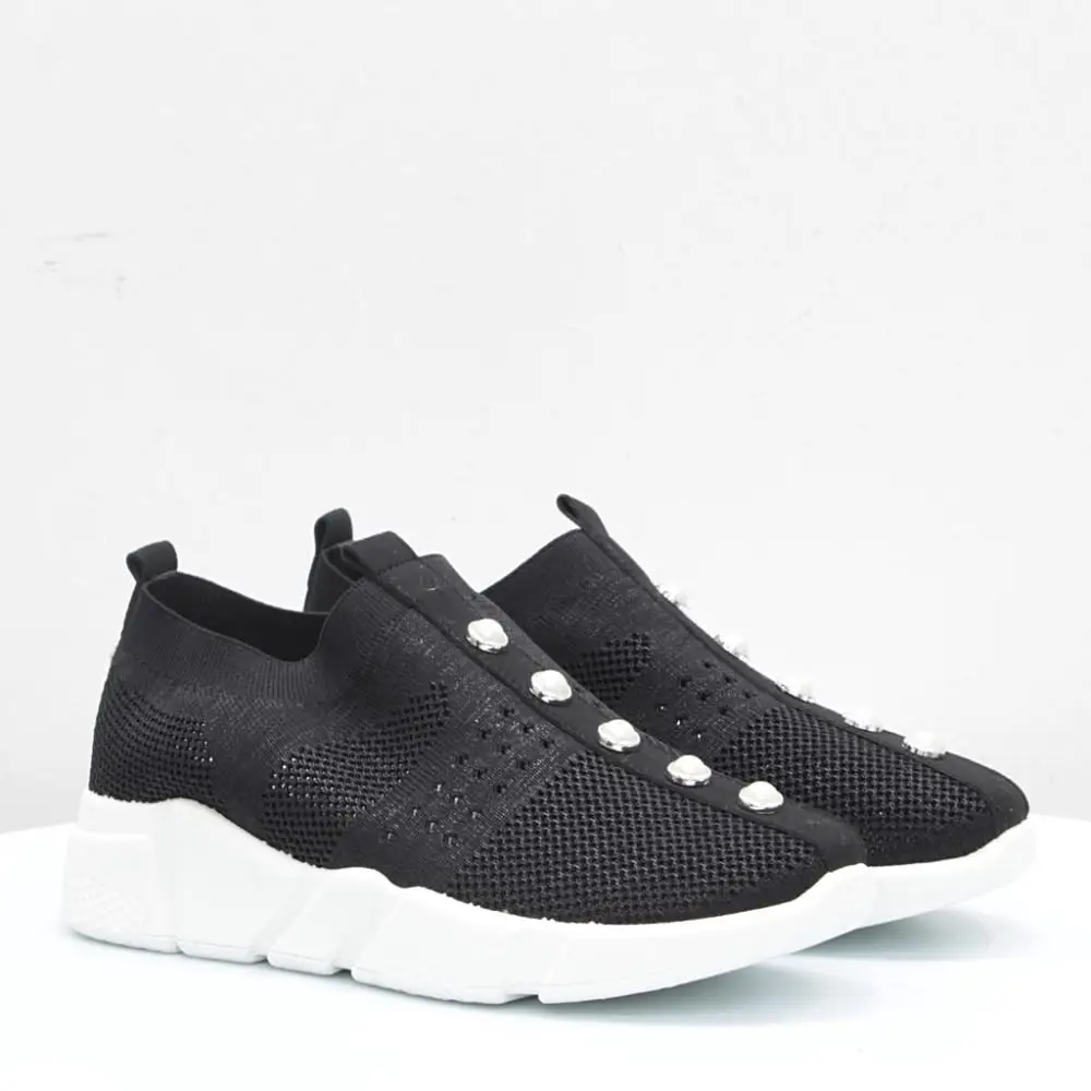 zapatos-femenin Breathable running Shoes W fly fabric Women Slip on Soft Ladies Casual Roman Knit Sock Shoes Flats