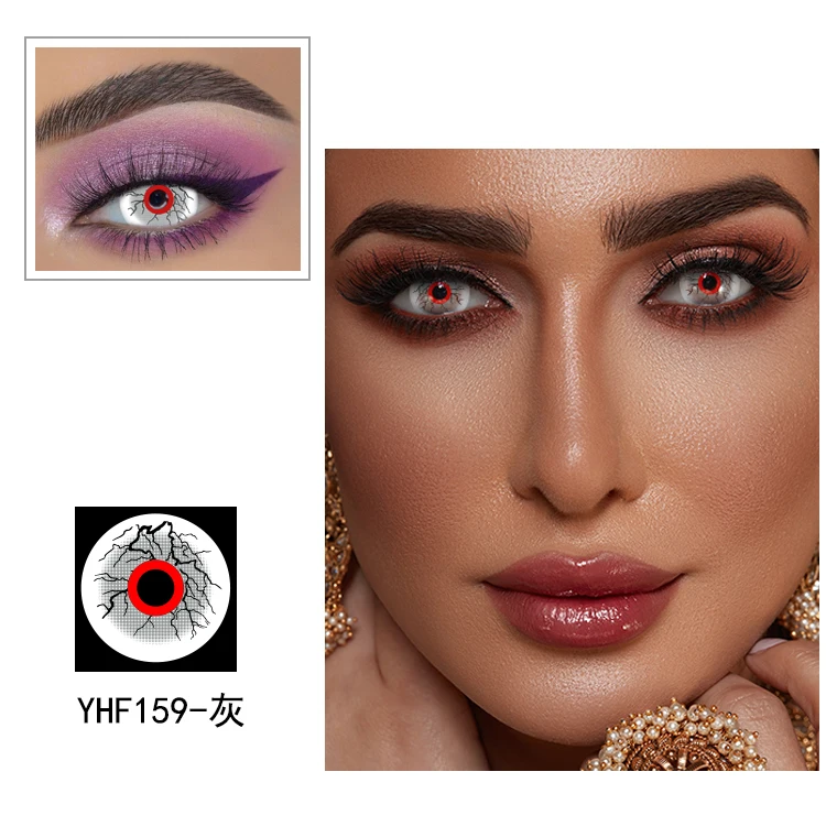 Factory Price 3 Tone Desire Green Color Circle Contact Lenses Soft Contact Lens Big Size 14mm