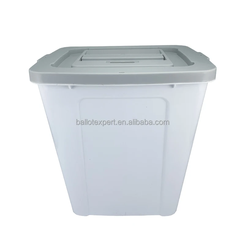 Korea White Ballot Box Custom Logo Presidential Election Voting Boxes PP Plastic Ballot Box