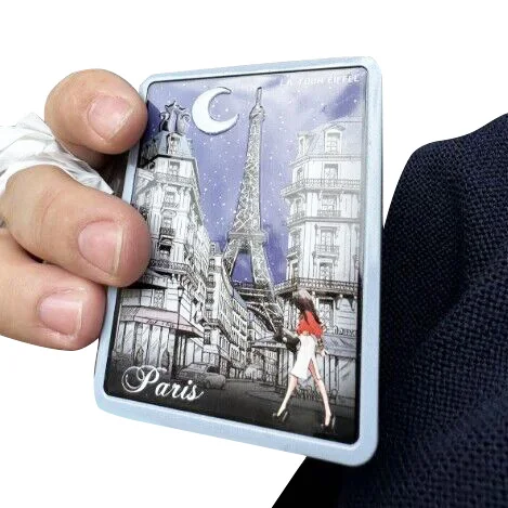 Custom Made 6x8cm Tinplate 3D Painting Roll Art Deco Style Metal Magnet Fridge Magnet  Art Customised Souvenir Magnetic
