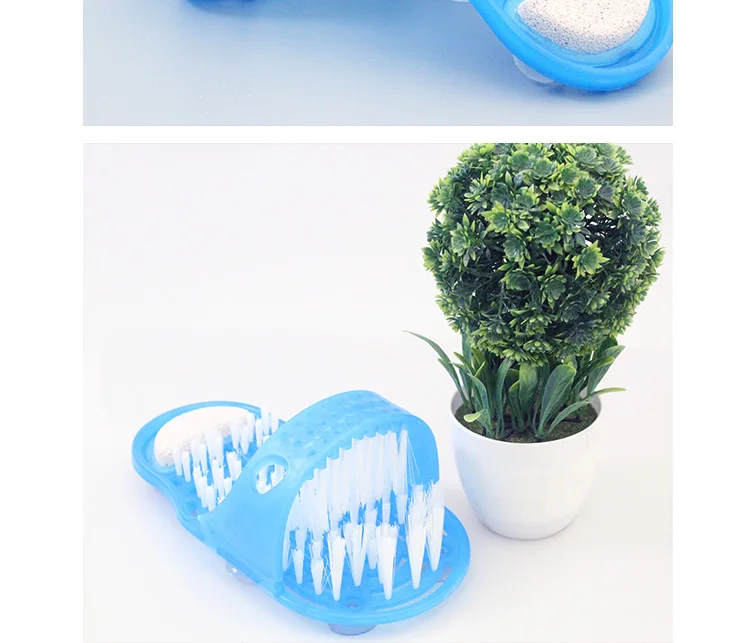 
plastic bathing slipper hot sell bathroom shoe scrub Exfoliating foot brush 
