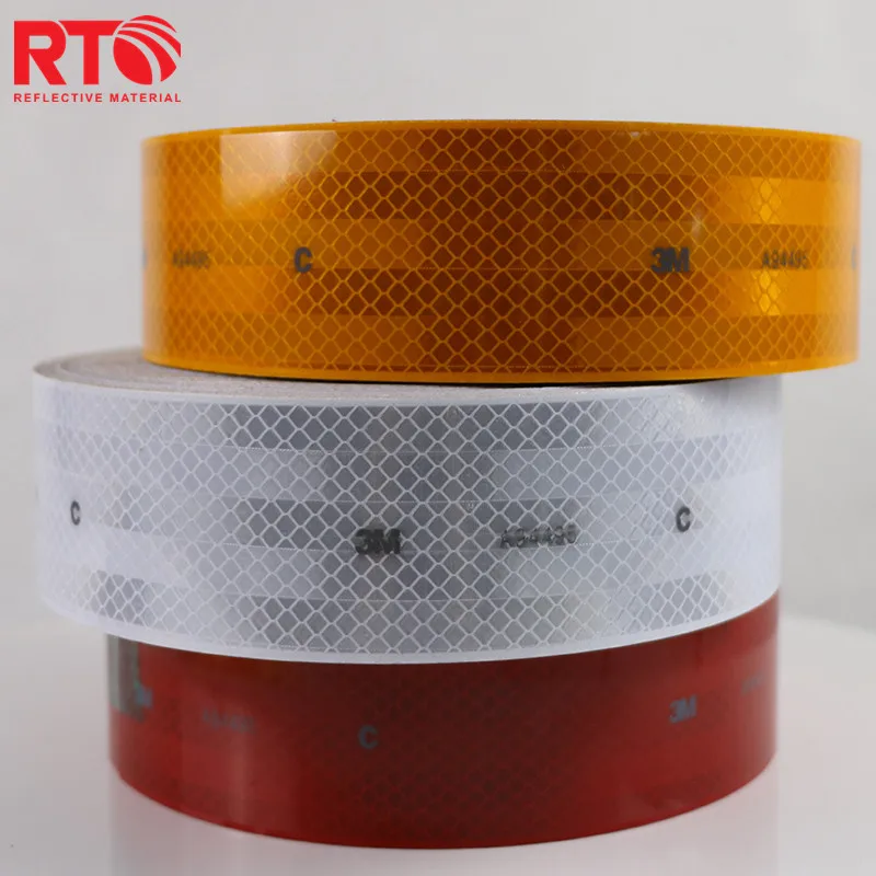 India Market High Visibility  Diamond Grade A94495 ECE104R PET Conspicuity Reflective Sticker  Radium Tape For Truck