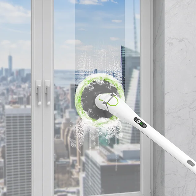 Cleaning supplies mop electric shower power scrubber with 6 multi-purpose brush heads can remove hard stains easily and quickly