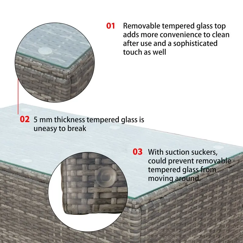 Wholesale Rattan Furniture Garden Chess Set Large Outdoor Patio Wicker Sofa Set Furniture Set For The Garden