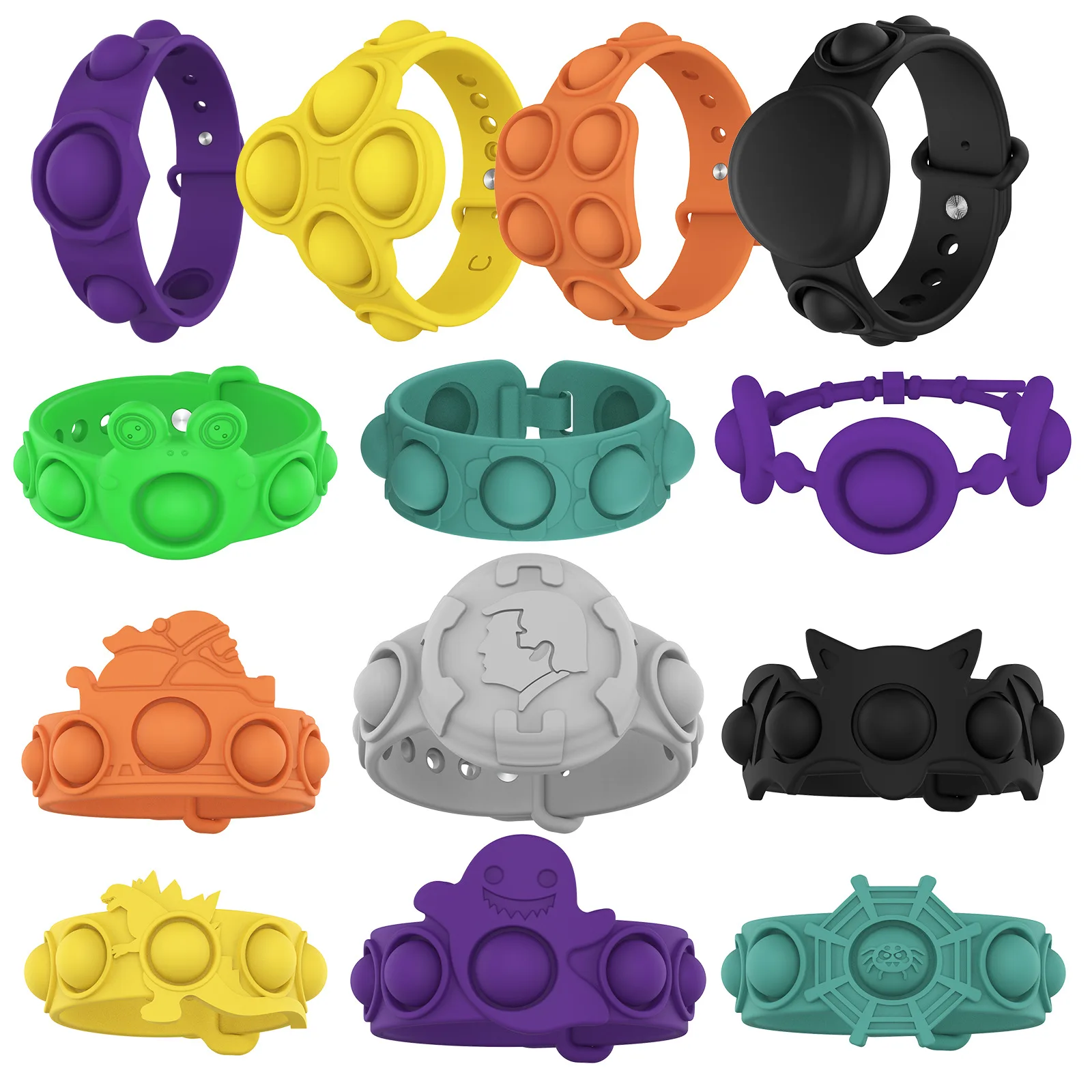 New Push Bubble Bracelet Decompression Anti Reliever Sensory Adult Kids Stress Fidget Toys Bracelet Soulager le stress