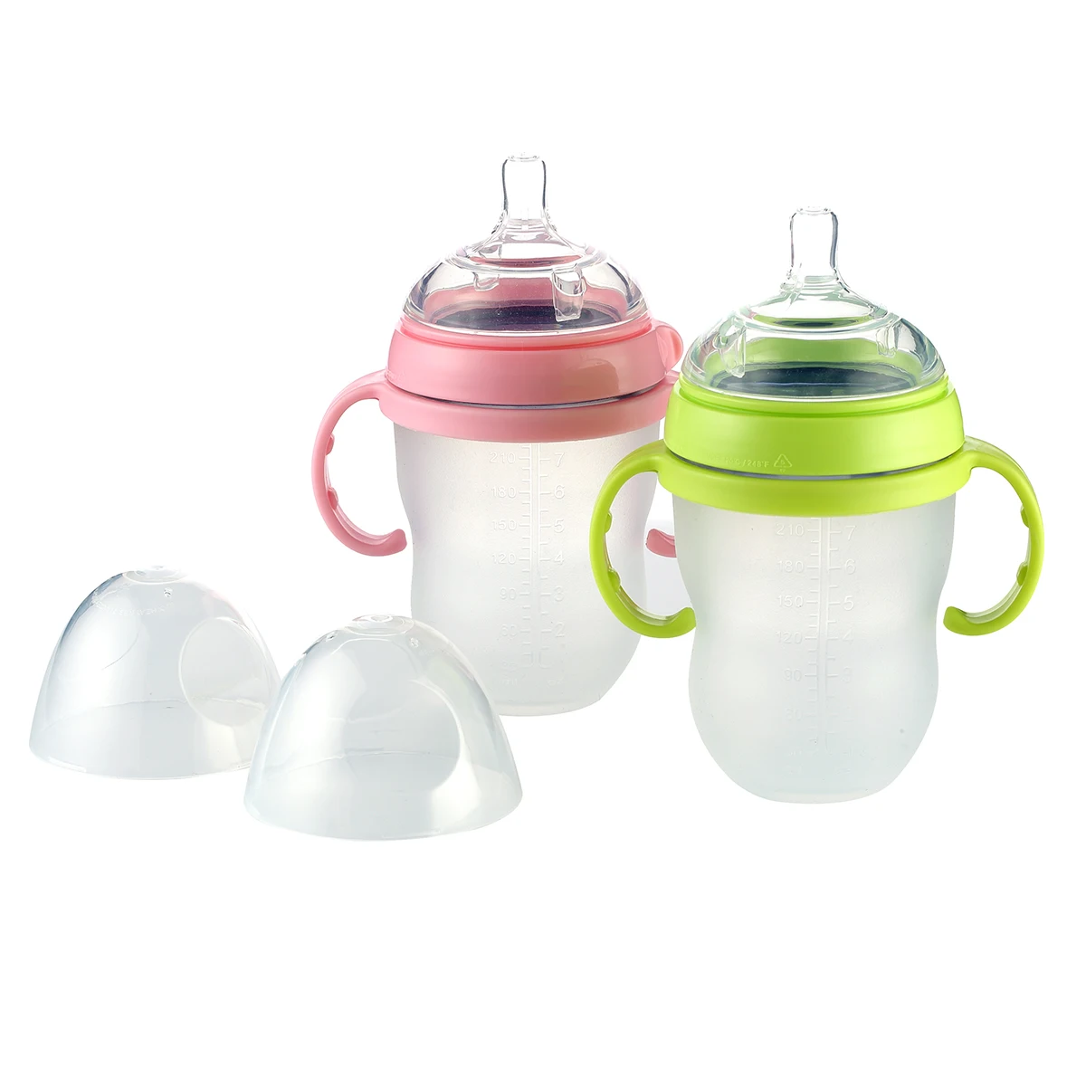 High Quality Baby Product Green Pink PP Baby Feeding Bottle Handle Holder Wide Neck Milk Bottle Handles