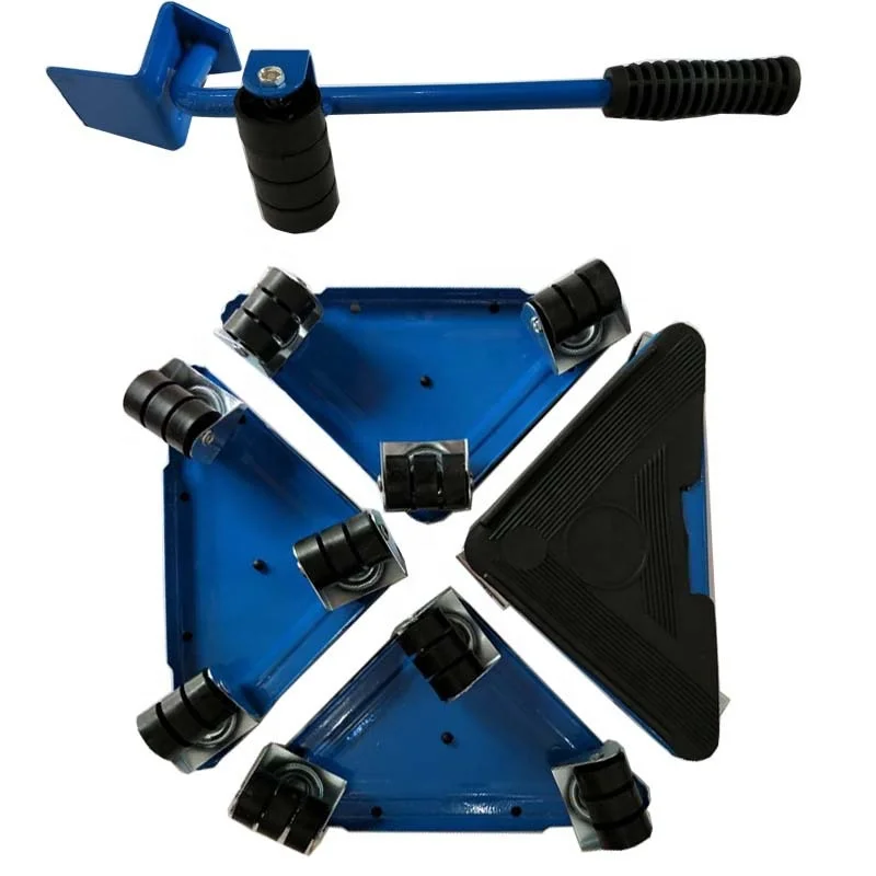 Upgraded Heavy Duty Moving Furniture Lifter 4 Pcs Furniture Sliders Kit 360 Degree Rotatable PP Roll for Refrigerators Bed