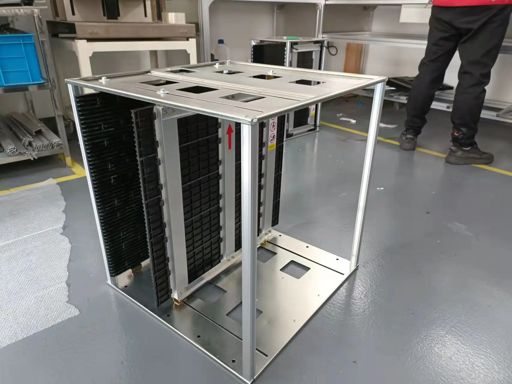 withstand oven high temperature 200 C  size 535 x 530 x 570 mm  esd pcb magazine rack for pcb smt line