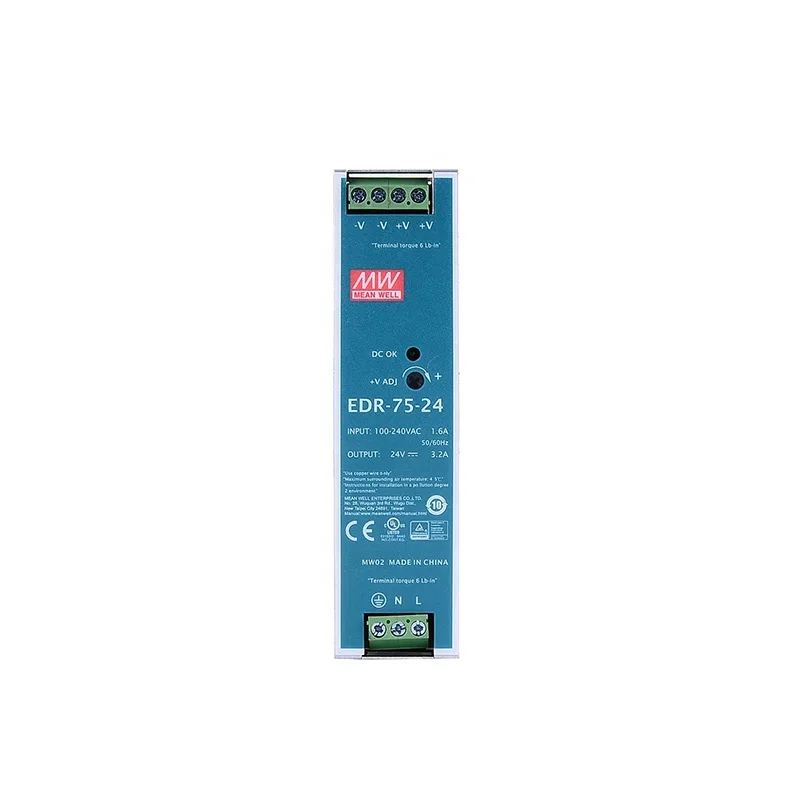 Original MEAN WELL EDR-75-48 75W Single Output Industrial DIN RAIL