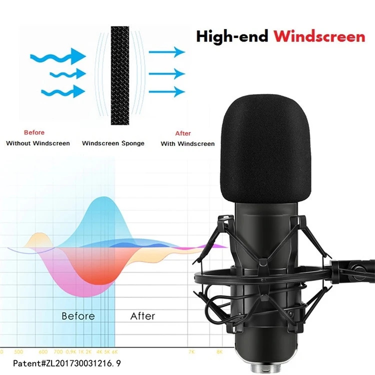 
Q8 Metal Shock Mount Microphone For Recording Vocal Microphone 