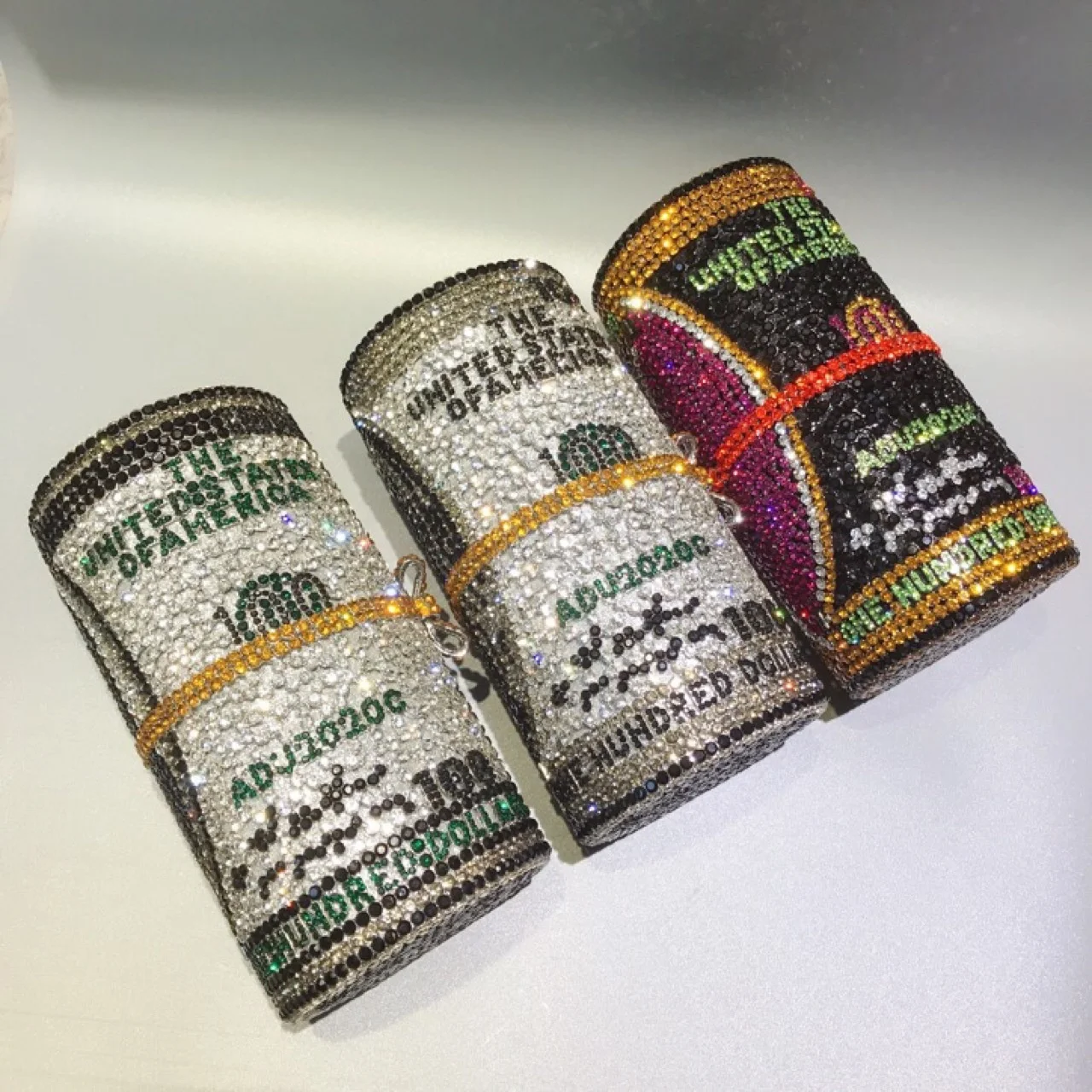 Оптовая Продажа с завода, Роскошный кошелек ручной работы со стразами, рулон денег, клатч, вечерний кошелек для девочек