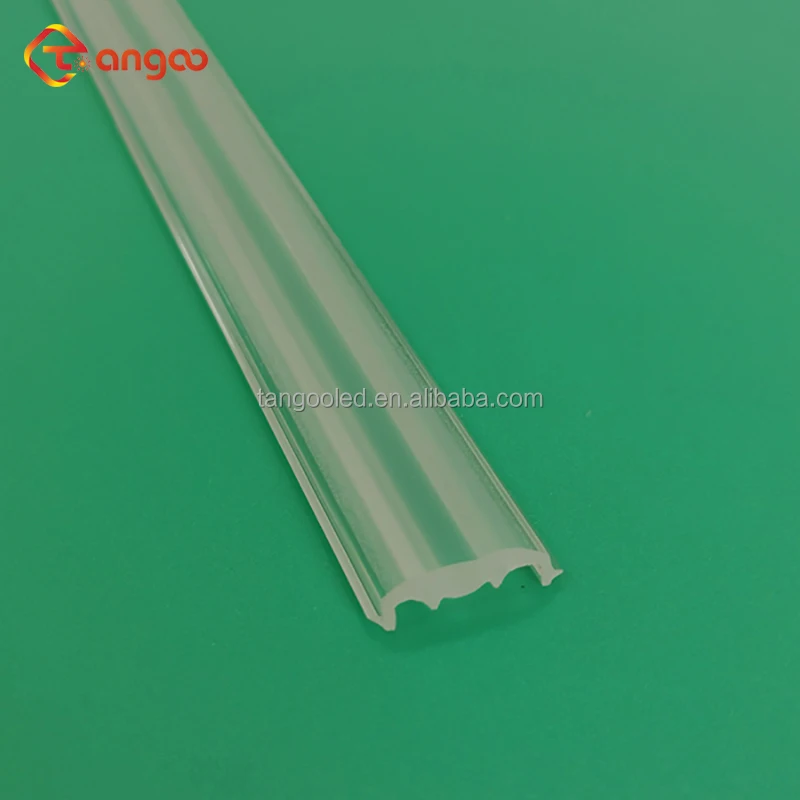 Frosted and semi-clear optical acrylic led light diffuser lens PMMA linear lampshade for aluminum led profile channel