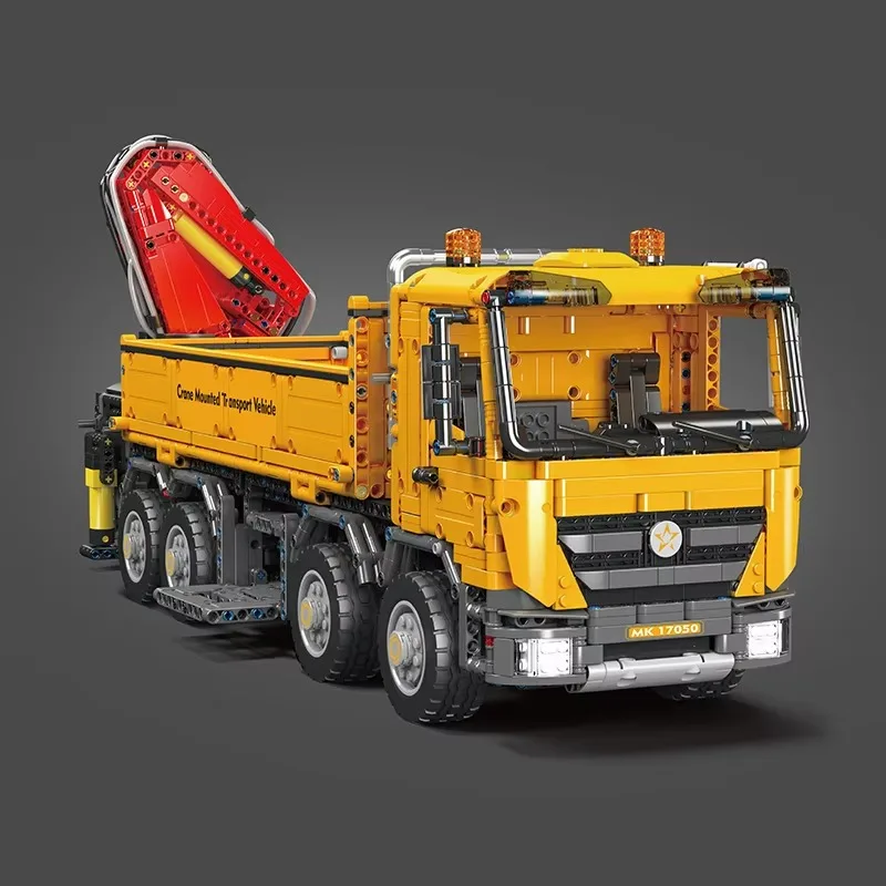NEW MOULD KING 17050 Pneumatic Self-Propelled Crane RC Truck Brick Set Kid Toy Christmas Gift Bulldozer Building Blocks