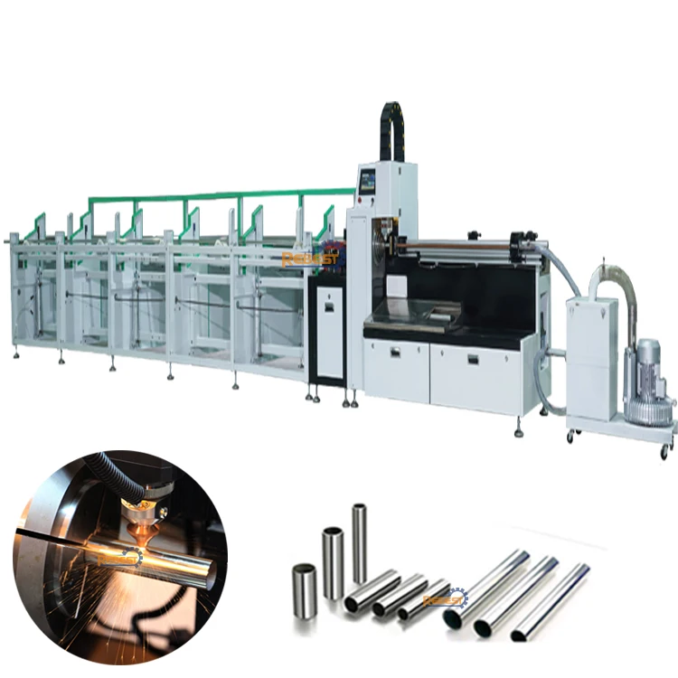 CNC Automatic Laser Cutter Manufacturer Square Round Ss Ms Gi Metal Iron Stainless Steel Tube Fiber Laser Pipe Cutting Machine