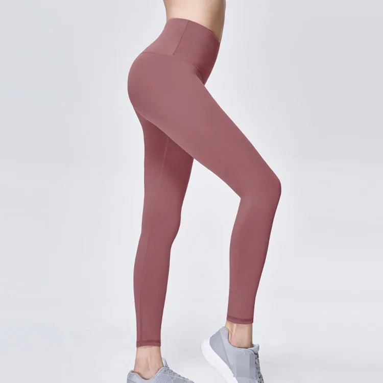 Womens nylon yoga wear sports butt lift lycra leggings custom design