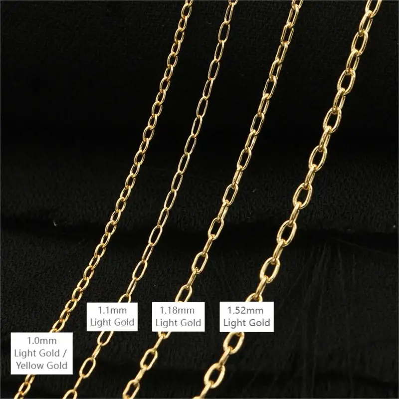 GP Oval Cable bulk Chain 14k gold filled 1.1mm 1.52mm 1.18mm permanent jewelry chains jewellery jewelry manufacturer