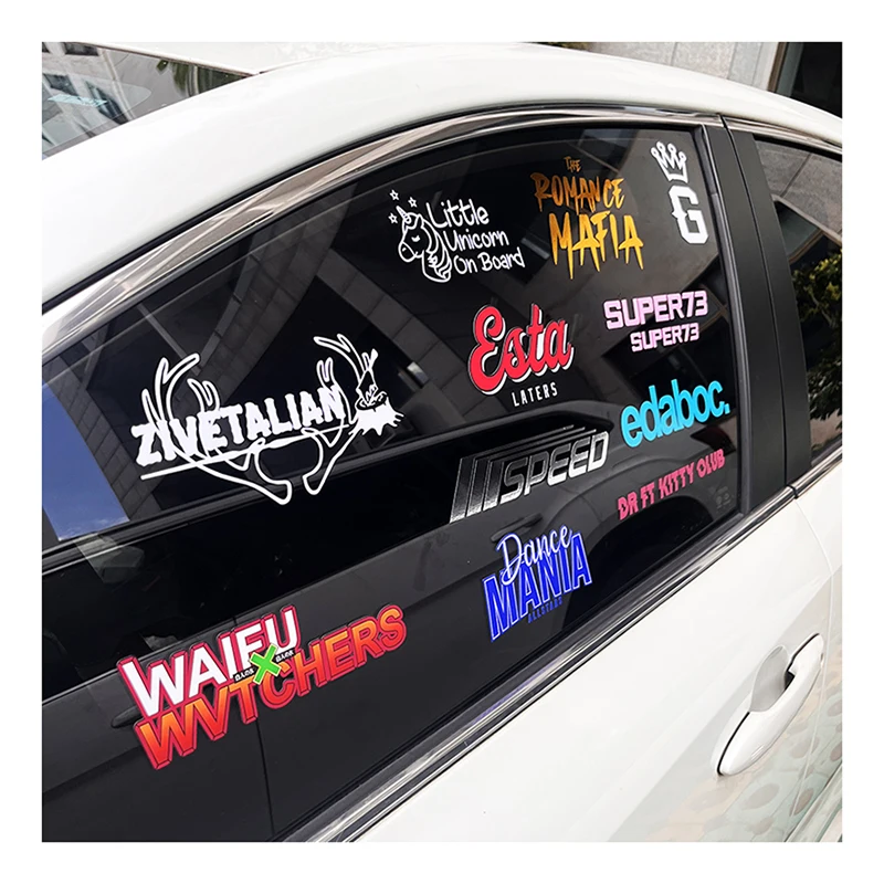 UV Resistant Custom Decal Car Die Cut Logo Transfer stickers Bumper Windshield Outdoor Vinyl Custom Window Decal Stickers