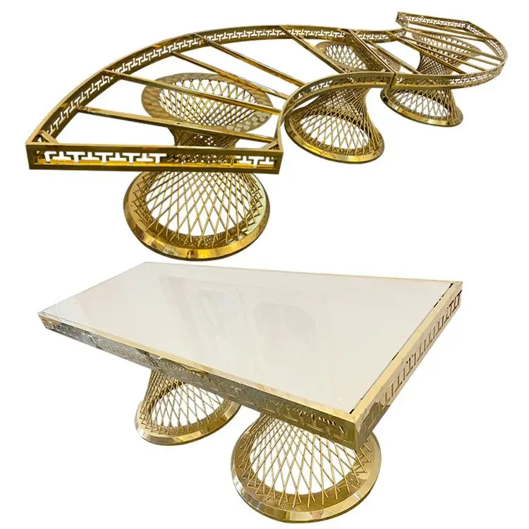 
Double Layer Glass Dining Dragon Mart Dubai Drop Leaf And Chairs Eero Saarinen Tulip Electric Room Sets Elegant Banquet Table 