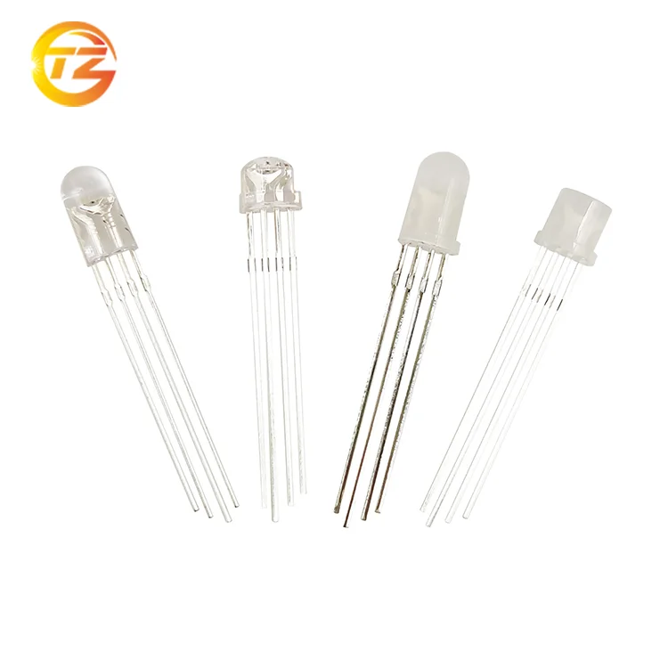 High-brightness LED DIP chip 3mm dual color RGB Common Cathode Anode 5mm Through-hole LED 8mm 10mm round head diffuse long feet