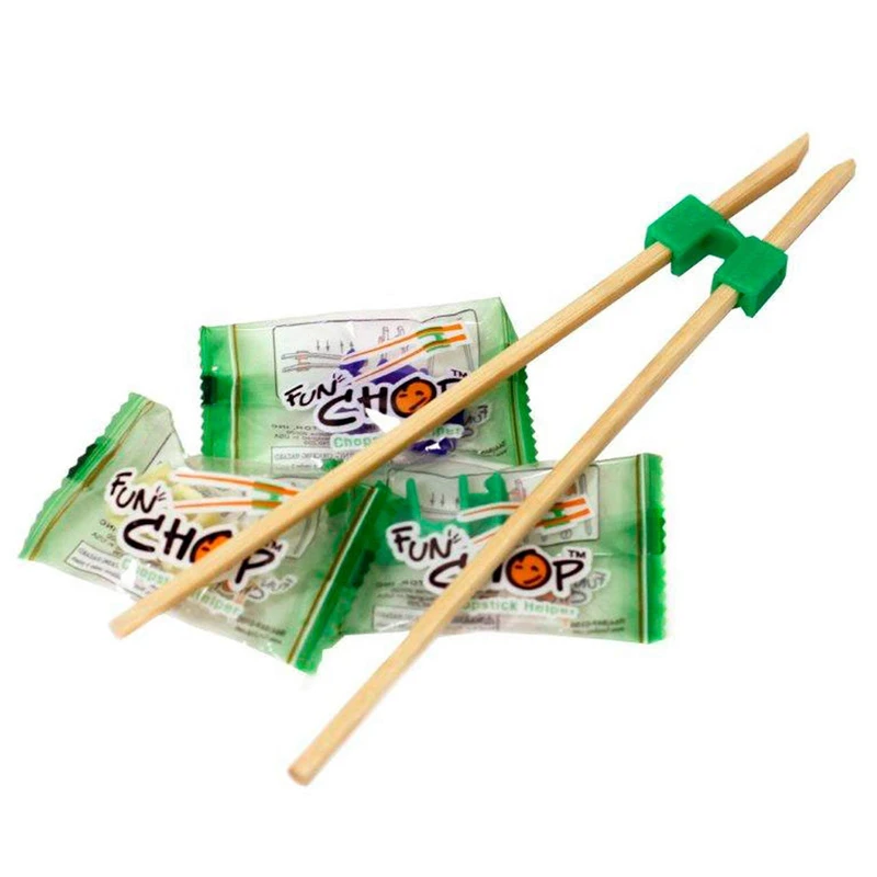 Estick Funny Dinner Plastic PE Training Tool Wholesale Natural Practice Silicone Kid Chopstick Helper in Mixed Colors