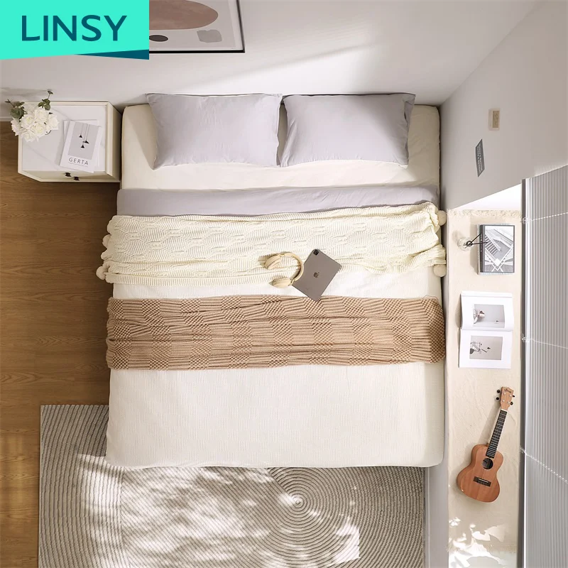 Linsy Italian Minimalist style LED Night Light Bedroom Modern Double Bed