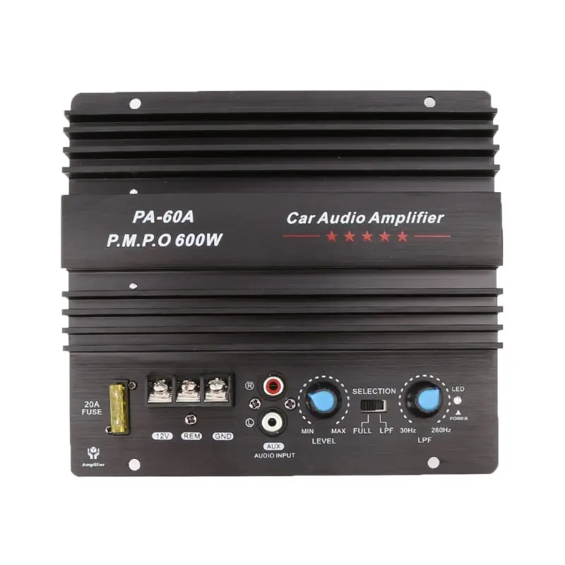 PA-60A 12V 600 Вт динамик Плата усилителя без потерь сабвуфер с басовым модулем высокой мощности автомобильный аудио аксессуары подойдет как для повседневной носки так