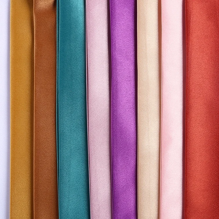 China suppliers chinese shiny polyester spandex silk satin fabric