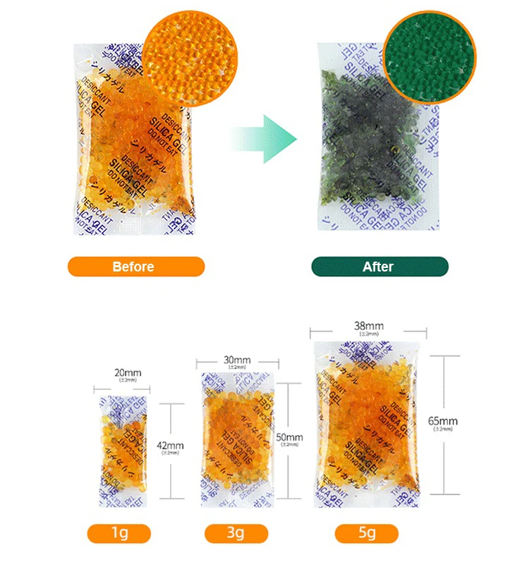 High Quality Cobalt free Orange Silica Gel Desiccant Indicating Silica Gel for Food and medicine