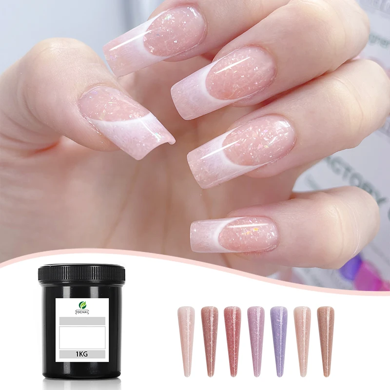 yidingcheng Sparkling Poligel Nail Supplies oem odm Private Label Glitter sequin hema free UV Nail builder Acrylic Poly Gel