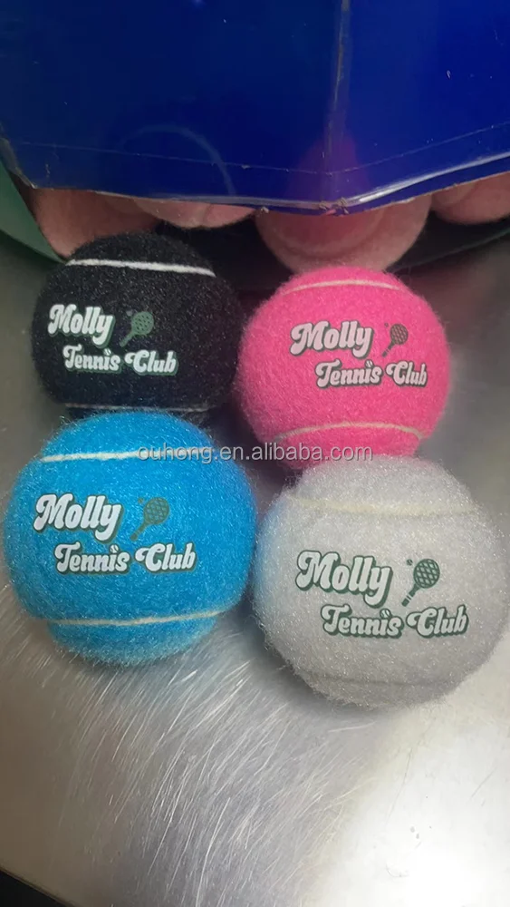 2024 Custom Logo High Quality Pressurized Wool And Rubber Balls With Rebound 130cm Black Red Tennis Ball Training Tennis Balls