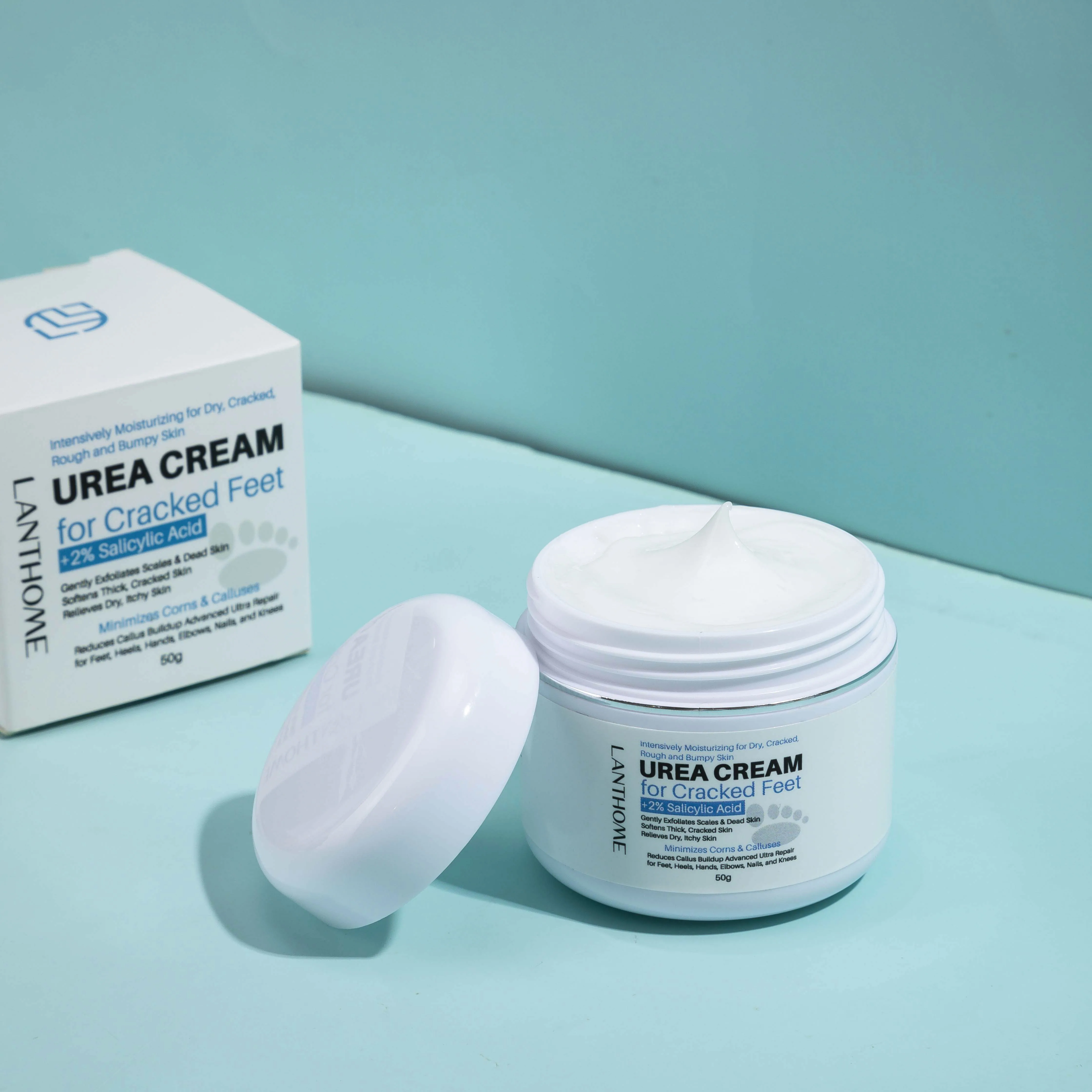 Urea Cream + 2% Salicylic Acid Foot Scrub Care Exfoliates Dead Skin Callus Remover Heel Cream Urea