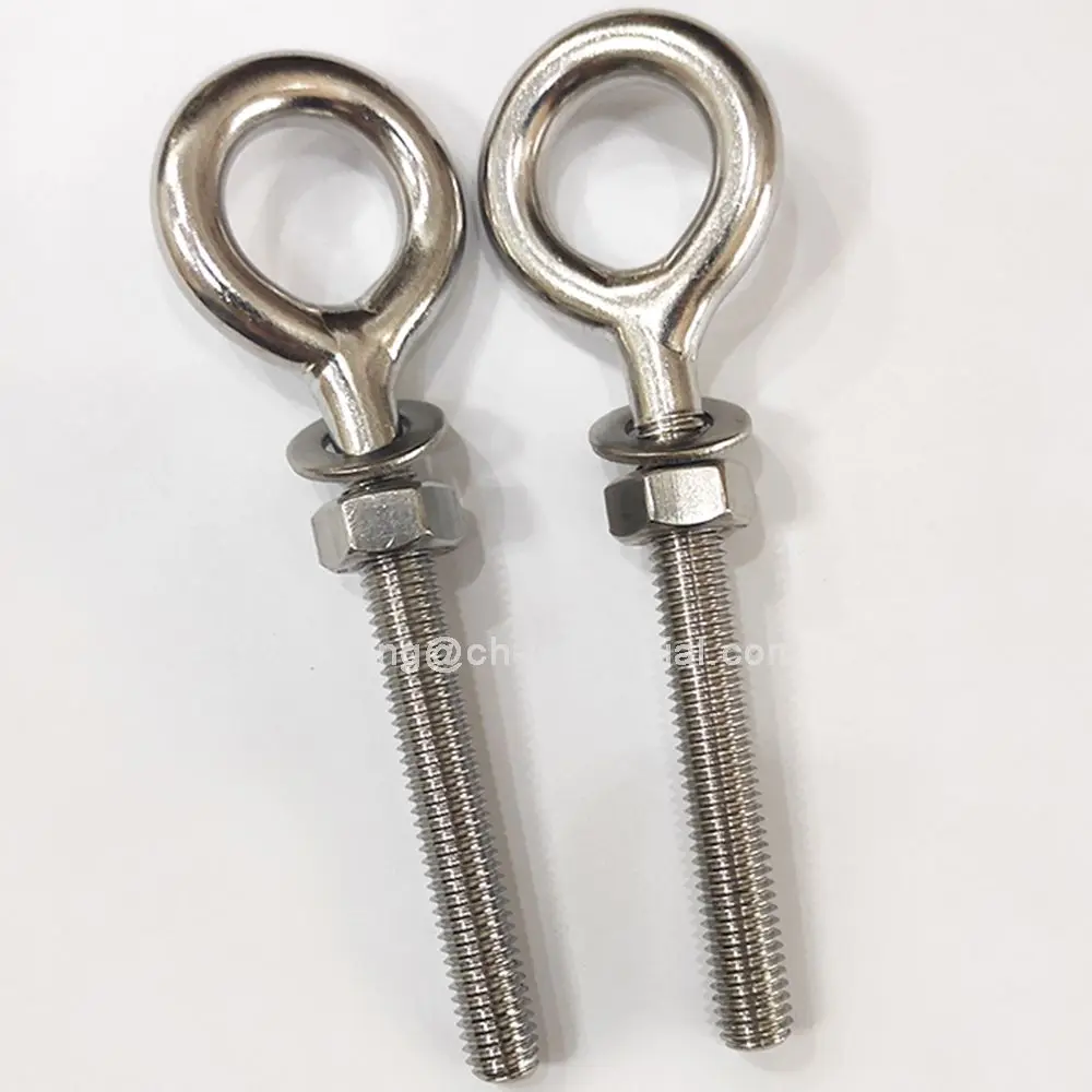 Heavy Duty Shoulder Lifting Ring Threaded Eyebolts with Nuts Washers Welded Lifting Eye Bolt T316 Stainless Steel Eye Bolt