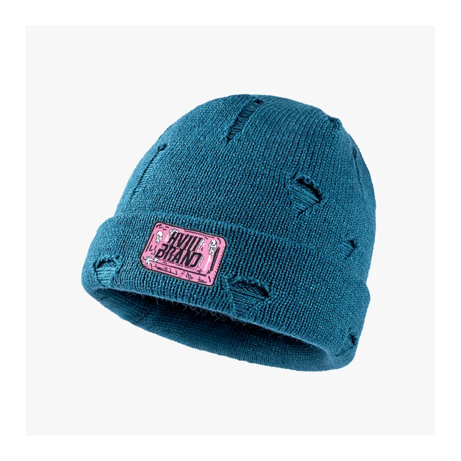 Autumn and winter short Europe and the United States fashion hip hop hat rolled edge worn melon skin hip hop hat