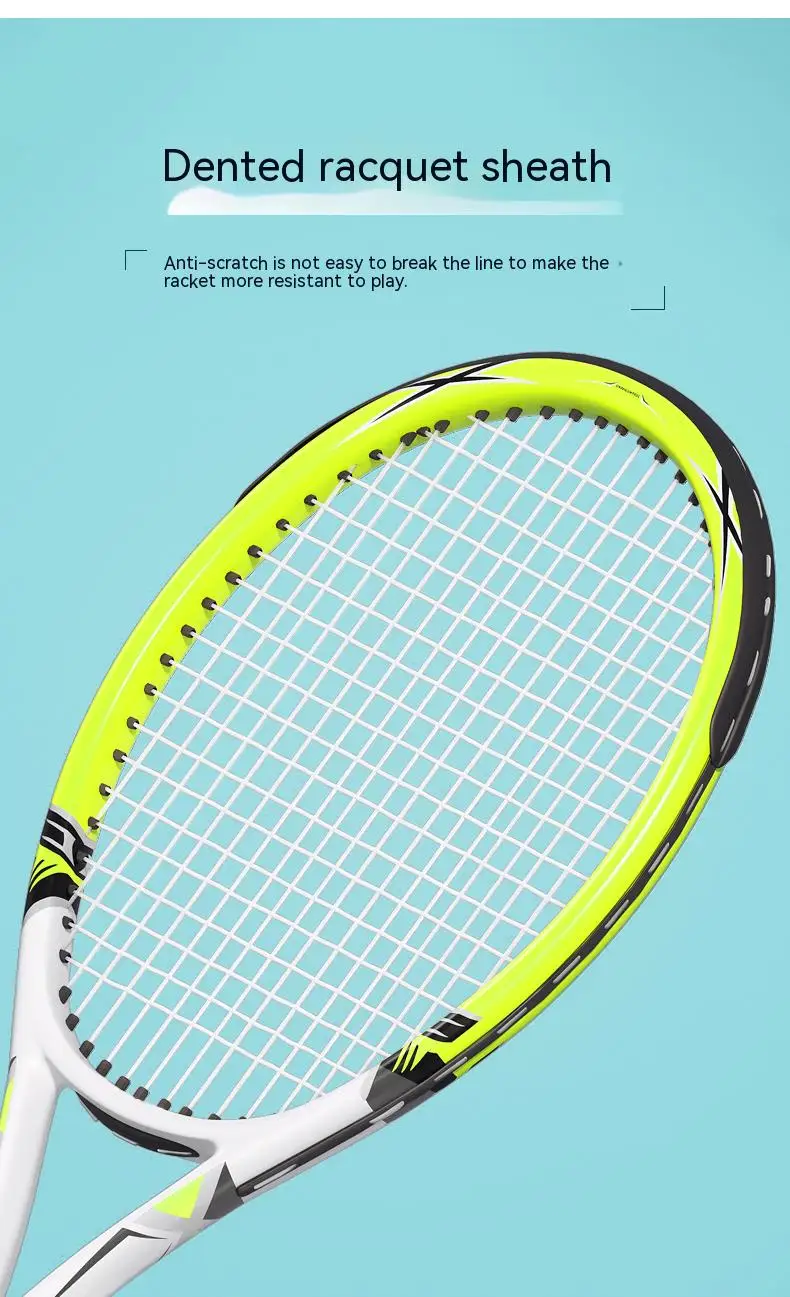 Factory Wholesale Graphite Tennis Racquet Logo High Quality All Carbon New Customized Bag with Different Colors