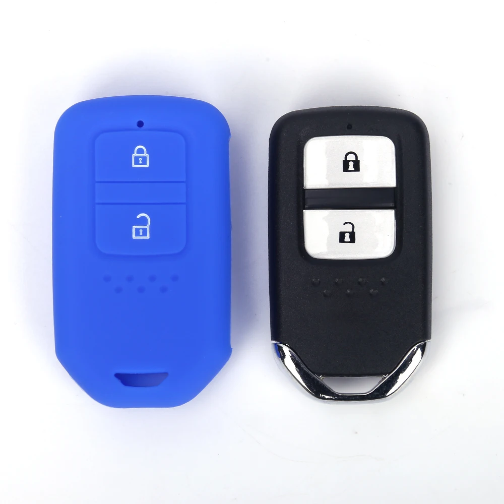 Spot Goods Auto Accessories 2-Button Car Key Cover Silicone Key Case Fit For Honda