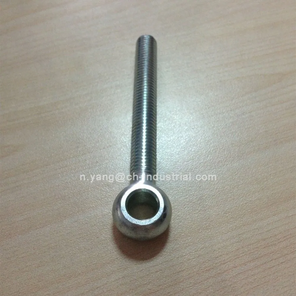 M10 Full Threaded Eye Bolt ss304 ss316 Round Eye Long Eyebolt DIN444 Lifting Eye Bolt Stainless Steel Bolt China Supplier