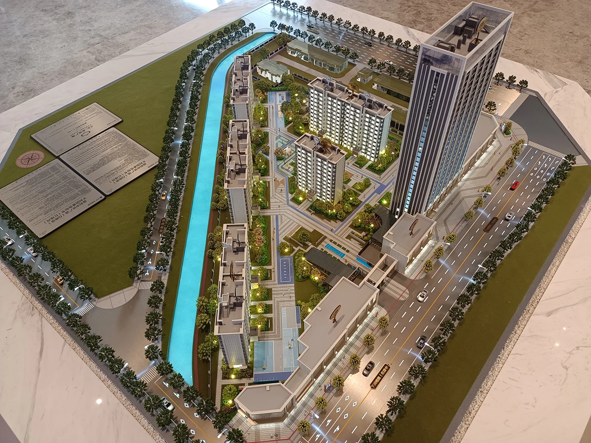 3D Miniature Scale Building Model Construction House Modeling for Real Estate model