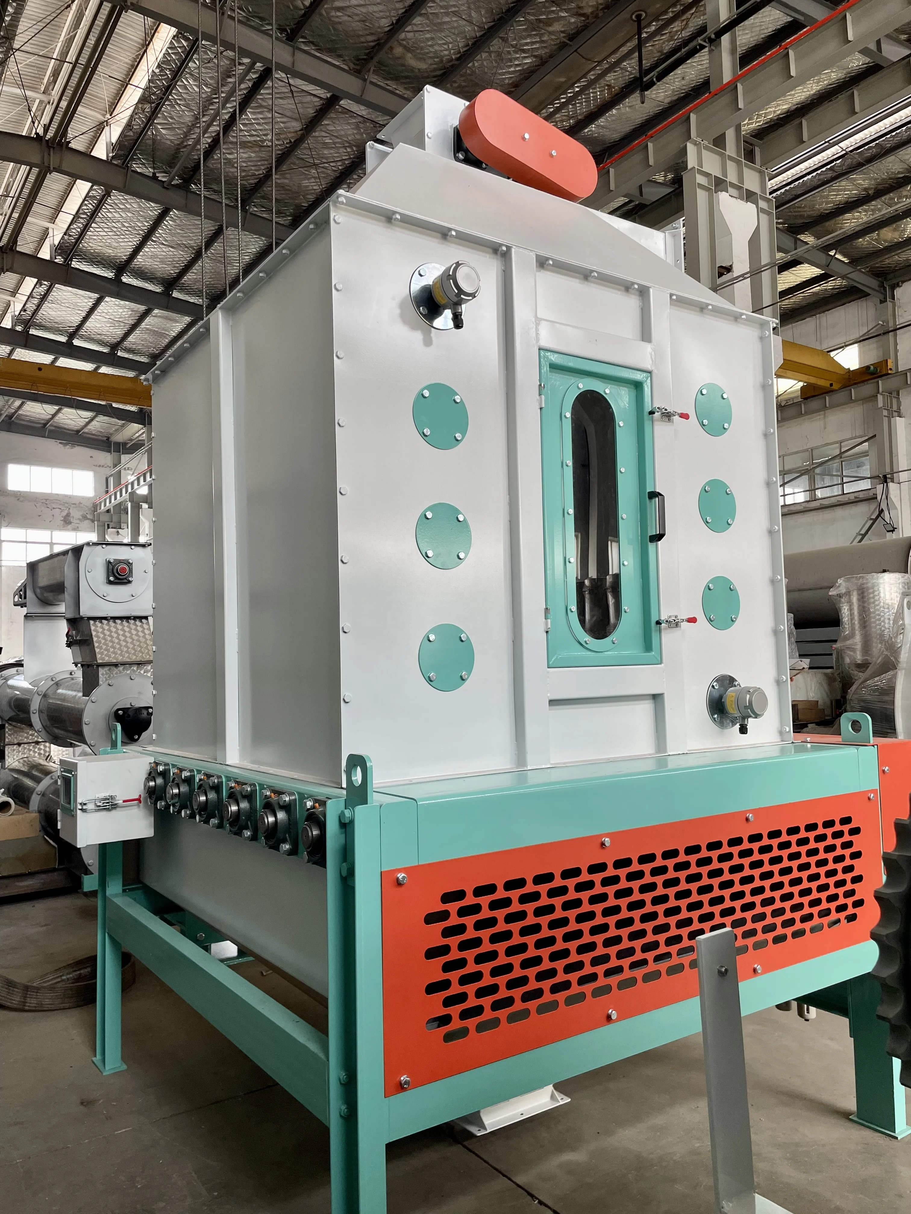 Rongda SKLN6 Wood Pellets Cooler Machine Outlet Wood / Pellet Feed Counterflow Cooler