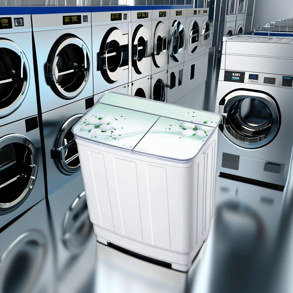 10.0kg Semi-Automatic Twin-Tub Electric Washing Machine Top Loading Stainless Steel Housing Plastic Body New Condition