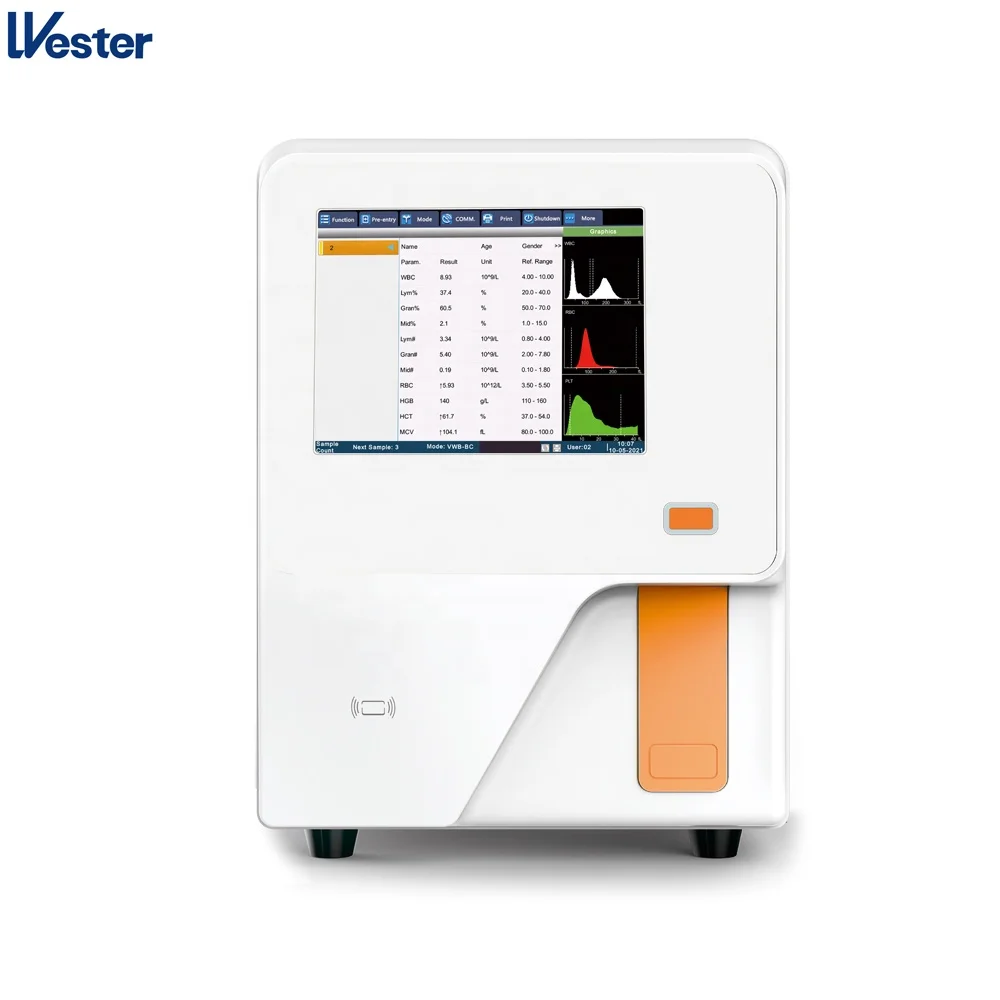Medical blood test 3 parts fully auto vet hematology analyzer hematology analyzer for animal