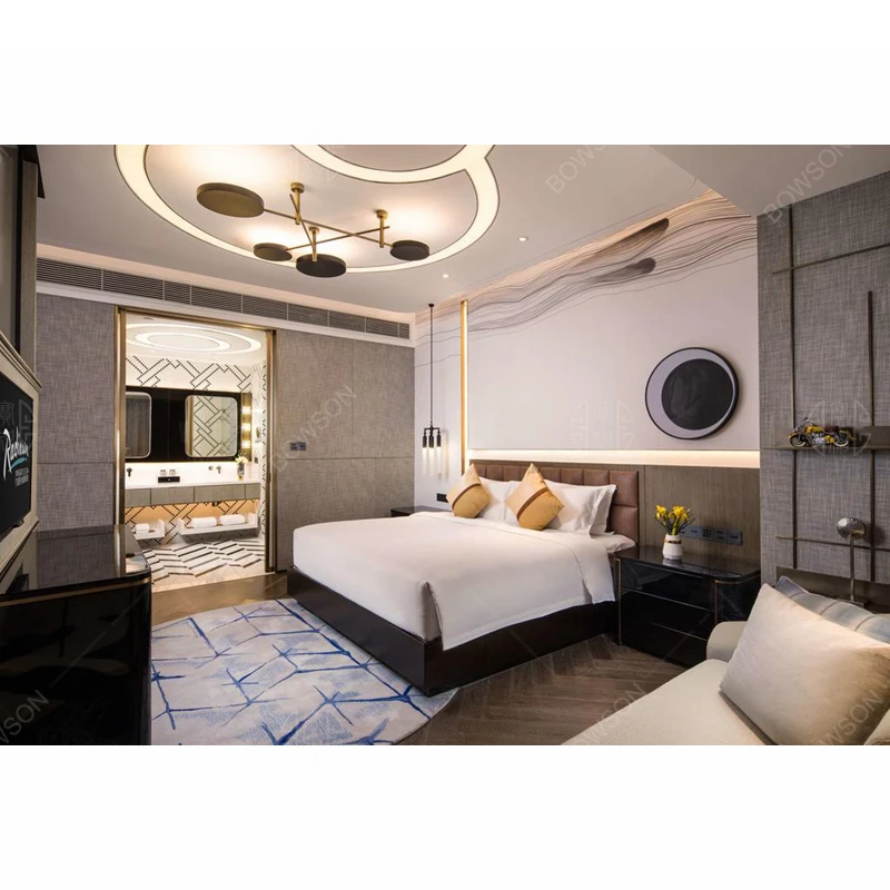 Luxury  Dubai 5 Star Modern Hotel Bedroom Furniture Sets Bed Room Furniture For Hotel