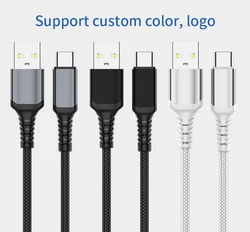 OEM service provider high quality cable usb braided usb cable logo